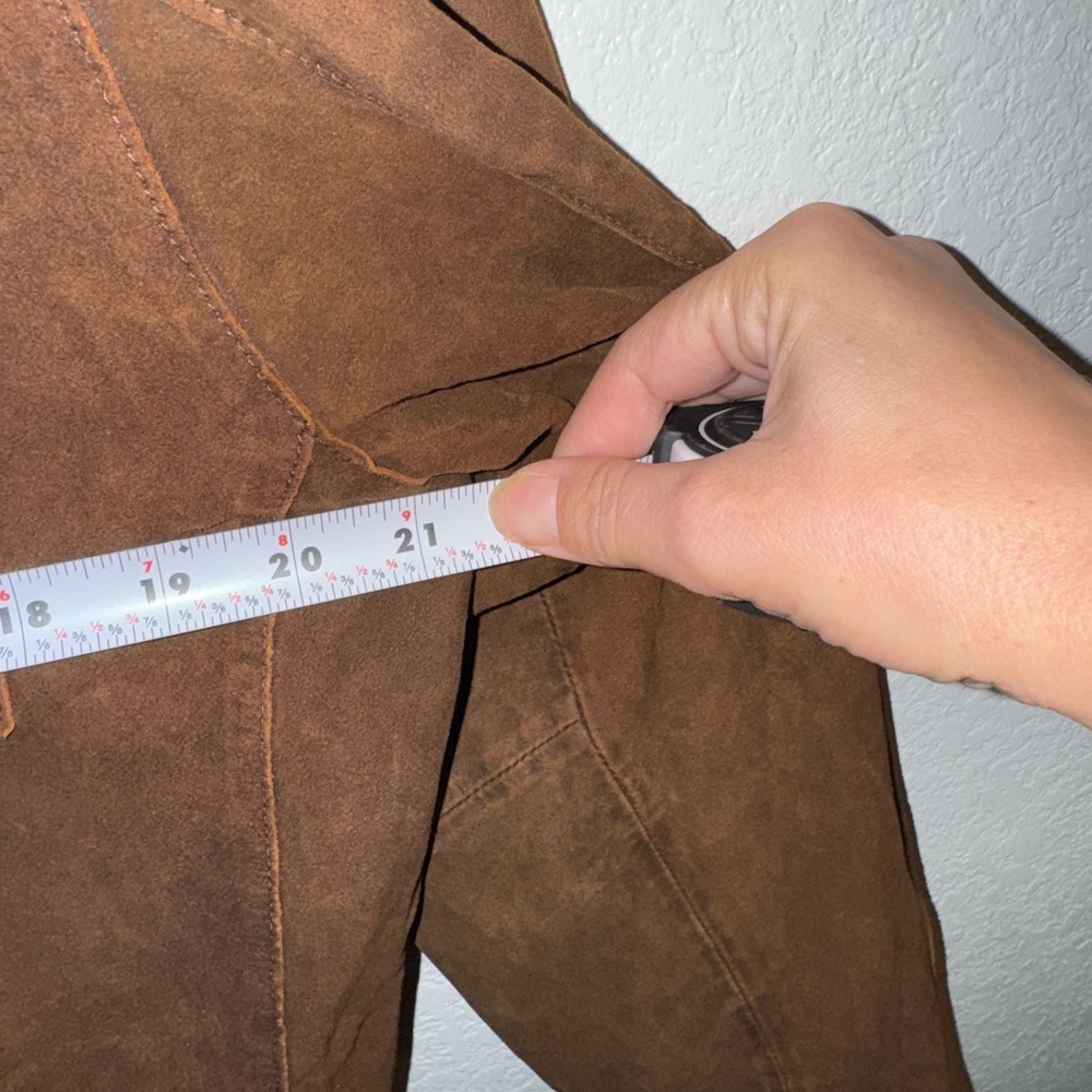 Patrick James 100% Genuine Leather Men’s Brown Button Down Jacket Shacket Size L - Picture 6 of 11